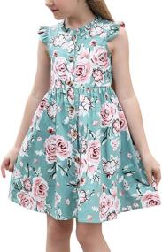 img 4 attached to ✨ GORGEOUS GORLYA Ruffle Vintage Pockets GOR1022: Chic Dresses for Girls