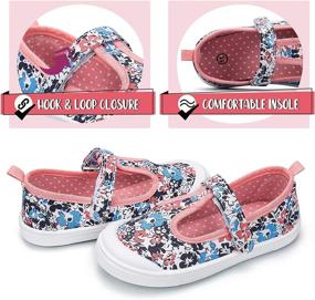 img 3 attached to KomForme Toddler Canvas Ballet Sneakers Girls' Shoes ~ Flats