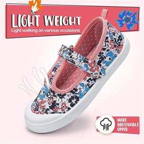 img 4 attached to KomForme Toddler Canvas Ballet Sneakers Girls' Shoes ~ Flats