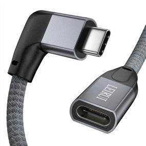 img 4 attached to 1.65ft LEIRUI Right Angle USB C Extension Cable - 90 Degree USB Type C 3.1 Extension, 10Gbps Fast Charging & Data Sync - Compatible with Nintendo Switch, Thunderbolt 3 MacBook Pro, Samsung S10 S9