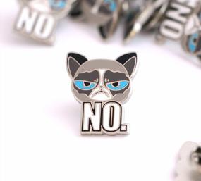 img 2 attached to Cat Enamel Pin Of Unsatisfied Kittie, Angry Cat Lapel Pin