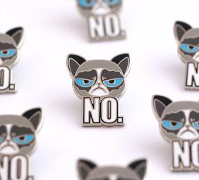 img 1 attached to Эмалированная булавка Cat Of Unsatisfied Kittie, Angry Cat Pin Lapel Pin