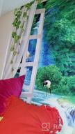 img 1 attached to Green Tropical Forest Jungle Waterfall Lake Birds Nature Landscape Tapestry Fabric Wall Hanging For Living Room - BROSHAN Window Wall Tapestry For Cloth Wall Mural Covering Blanket review by Jontrell Fernandes