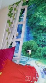 img 7 attached to Green Tropical Forest Jungle Waterfall Lake Birds Nature Landscape Tapestry Fabric Wall Hanging For Living Room - BROSHAN Window Wall Tapestry For Cloth Wall Mural Covering Blanket
