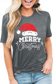 img 3 attached to Casual Christmas Tree T-Shirts For Women - Cute Holiday Light Graphic Tee Top With Short Sleeves