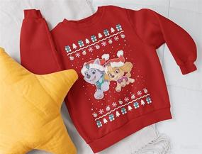 img 1 attached to 🐾 Paw Patrol Ugly Christmas Sweater for Toddler Boy Girl Kids: Chase & Rubble Sweatshirt