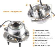 🚗 premium front wheel bearing hub assembly 513189x2 for equinox, torrent, and vue - compatible with abs, 5 lug, 4 wheel (set of 2) logo