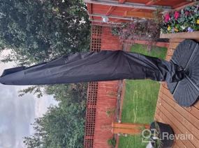 img 8 attached to Heavy Duty Waterproof Patio Umbrella Cover For 9Ft To 14Ft Cantilever Umbrellas - Made Of 420D Oxford Fabric With Zippered Closure