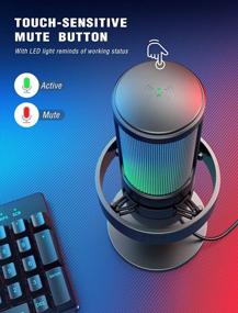 img 1 attached to USB PC Gaming Microphone For Streaming, Podcasts, Recording On Mac/PS4/PS5 - RGB Control, Mute Touch, Headphone Jack & Pop Filter | FIFINE AmpliGame A8