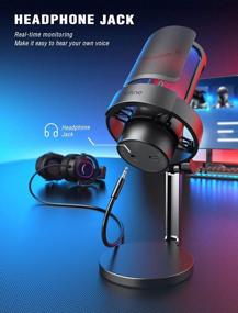 img 2 attached to USB PC Gaming Microphone For Streaming, Podcasts, Recording On Mac/PS4/PS5 - RGB Control, Mute Touch, Headphone Jack & Pop Filter | FIFINE AmpliGame A8