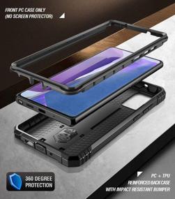 img 3 attached to Shockproof Dual-Layer Protective Case With Kickstand For Samsung Galaxy Note 20 - Poetic Revolution Series In Black (Screen Protector Not Included)