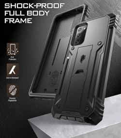 img 1 attached to Shockproof Dual-Layer Protective Case With Kickstand For Samsung Galaxy Note 20 - Poetic Revolution Series In Black (Screen Protector Not Included)