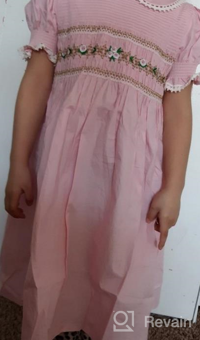 img 1 attached to 👗 Pettigirl Handcrafted Girls' Smocked Dress with Puff Sleeves review by Tony Cole