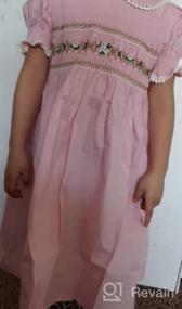 img 7 attached to 👗 Pettigirl Handcrafted Girls' Smocked Dress with Puff Sleeves