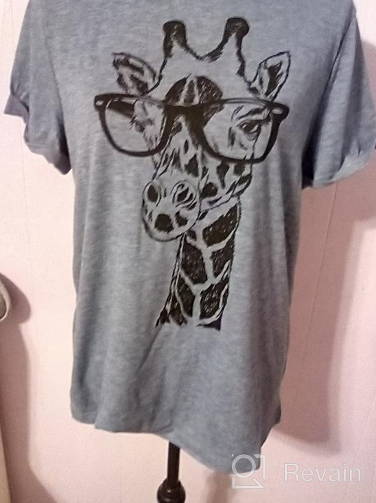 img 1 attached to Women'S Summer Casual Giraffe Graphic Tee - Koodred review by Christopher Williams