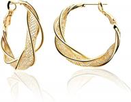 женские золотые серьги-кольца huggie - гипоаллергенные, изящные и покрытые золотом! логотип