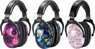 protect your child's hearing with zohan kids ear muffs - sensory-friendly earmuffs for concerts, fireworks, and air shows - 3 pack including nebula, rap, and unicorn designs logo