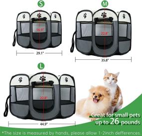 img 3 attached to 🐶 Puppy Pet Playpen: Portable Indoor Fence for Dogs and Cats - Foldable Doggie Play Pen