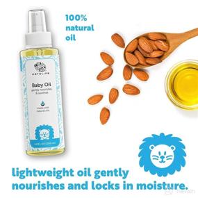 img 3 attached to 👶 HEROLIFE Natural Baby Oil - Gentle & Hydrating | Lightweight, pH Balanced, Hypoallergenic | Made with Natural Almond Oils | 6.8 Ounce, Pack of 1