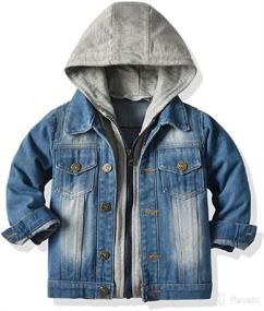 img 1 attached to Toddler Jacket Sleeve Button Outerwear Apparel & Accessories Baby Boys , Clothing