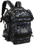 🎒 npusa men's large expandable tactical molle hydration ready backpack daypack bag - acu navy digital camo: ultimate outdoor gear! logo