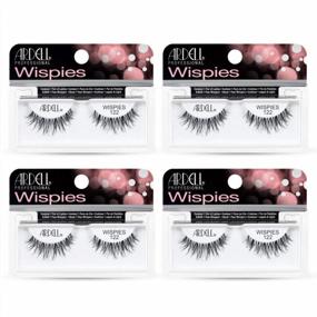 img 3 attached to Get Glamorous With Ardell False Eyelashes Wispies 122 Black – Four Pack Deal!