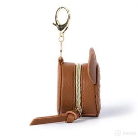 img 2 attached to 👶 Miss Fong Pacifier Holder Case: Stylish Diamond Brown Pacifier Pouch with Clip for Strollers & Diaper Bags