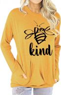 dresswel be kind tshirt women short sleeve t-shirt bee graphic tee long sleeve pocket shirt casual tops logo