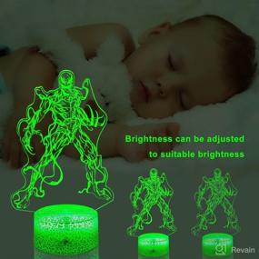 img 1 attached to 🕷️ YOOEI Venom Cool Lamps Kids Night Light – 16 Color Changing Dimmable LED Décor Lamp with Touch and Remote - Venom Toys Light, Ideal Birthday Gifts for Boys and Kids