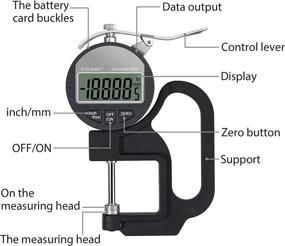 img 2 attached to Neoteck Digital Thickness Gauge 1 Inch/25.4Mm, 0.0005"/ 0.01Mm, Thickness Meter Precise Electronic Micrometer With LCD Display