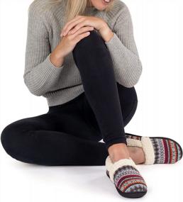 img 3 attached to Cozy Up With Style: RockDove Women'S Nordic Sweater Knit Slipper