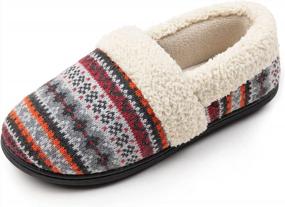 img 4 attached to Cozy Up With Style: RockDove Women'S Nordic Sweater Knit Slipper