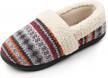 cozy up with style: rockdove women's nordic sweater knit slipper logo