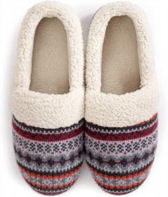 img 2 attached to Cozy Up With Style: RockDove Women'S Nordic Sweater Knit Slipper