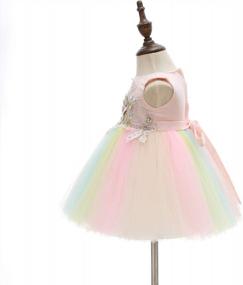 img 2 attached to Weileenice Baby Girls Costume: Rainbow Tulle Princess Tutu Dress with 3D Embroidery and Beading - Perfect for Cosplay!