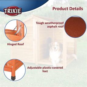 img 1 attached to 🏠 Medium Rustic Dog House by TRIXIE Pet Products: Perfect for Pet's Comfort