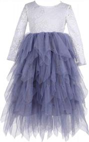 img 4 attached to 👸 Princess Birthday Party Dresses - Tutu Lace Cake Dress Skirts for Flower Girls