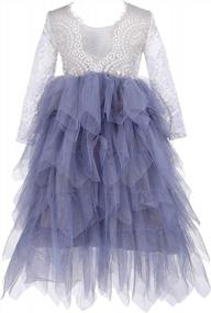 img 3 attached to 👸 Princess Birthday Party Dresses - Tutu Lace Cake Dress Skirts for Flower Girls