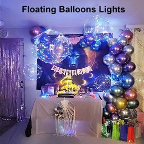 img 3 attached to 6 Pack 20In LED Light Up Balloons - Perfect For Valentine'S Day, Wedding, Birthday & Pool Party Decorations!