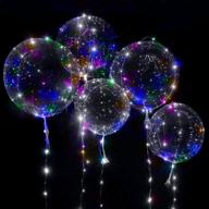 6 20-дюймовых светодиодных воздушных шаров в упаковке - идеально подходят для украшения дня святого валентина, свадьбы, дня рождения и вечеринки у бассейна! логотип