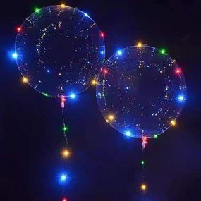 img 1 attached to 6 20-дюймовых светодиодных воздушных шаров в упаковке - идеально подходят для украшения Дня святого Валентина, свадьбы, дня рождения и вечеринки у бассейна!