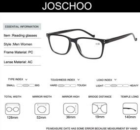 img 3 attached to 5 Pack Reading Glasses For Men & Women - JOSCHOO Spring Hinges, Comfortable 1.75 Strength Mix.