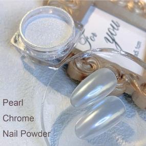 img 2 attached to 2 Pcs Chrome Nail Powder Set - Glazed Donut & Mermaid Aurora Pigment For Smokey Eyes Manicure Makeup