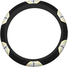 img 4 attached to 🚗 J-ack S-kellington Car Steering Wheel Covers: Neoprene Breathable Anti-Slip Protection for 15 Inch Universal Fit Sedan, SUV