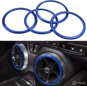img 2 attached to For Camaro Air Conditioning A/C Outer Vent Rings Trim Decoration Cover Compatible With Chevrolet Camaro 2016-2020 4 Piece Kit (Blue)