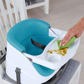 img 3 attached to 🪑 Ingenuity Baby Base 2-in-1 Seat - Booster Feeding Seat in Peacock Blue