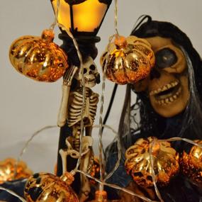 img 2 attached to Brighten Up Your Halloween With ILLUMINEW 30 LED Pumpkin Decoration Lights!