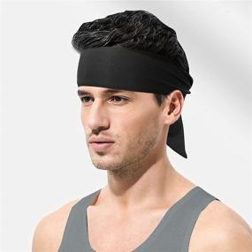 img 1 attached to Stay Comfortable And Focused With 8 Pack Men'S Non-Slip Workout Headbands