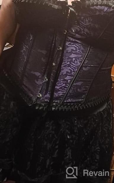 img 1 attached to Unleash Your Inner Gothic Queen With Kranchungel Steampunk Corset Skirt & Renaissance Dress For Women - Perfect For Burlesque & Costume Parties! review by Tracy Knight