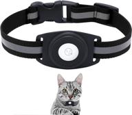 🐱 simplethings reflective cat collar with airtag: ideal pet collar for small pets (black) логотип